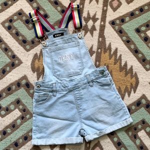 DKNY Short Light Denim Overalls Sz6x